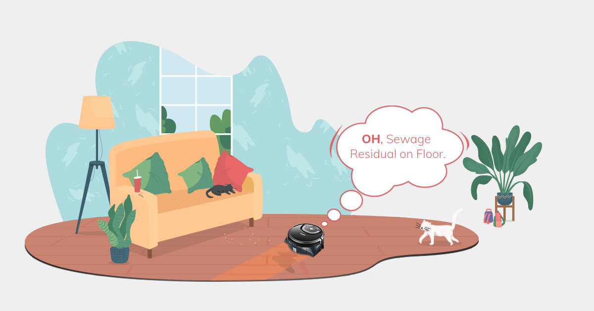 Shinebot W400 Troubleshooting - Sewage Residual on Floor