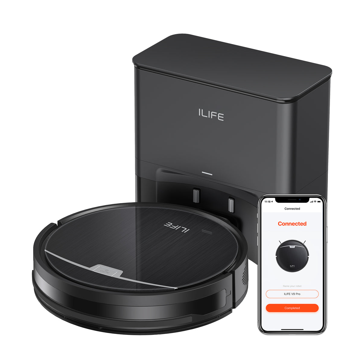 Refurbished ILIFE V9 Pro Robot Vacuum, Self-emptying