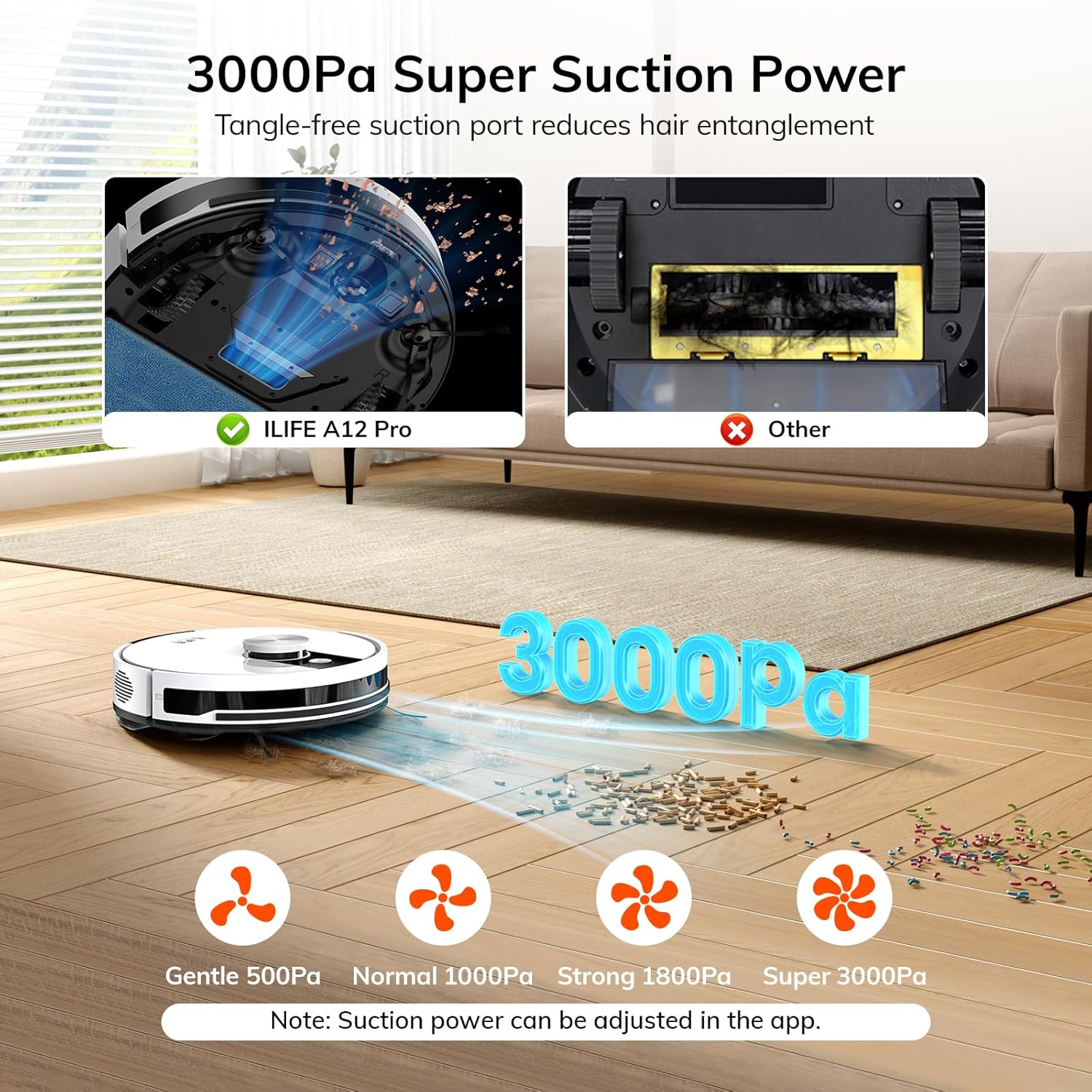 ILIFE A12 Pro Robot Vacuum and Mop Combo, Self Emptying Station for 60 Days, LiDAR Navigation, Home Mapping, No-Go Zones, 2.4G WiFi/App/Alexa/Remote Control, for Hard Floors