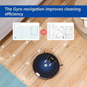 ILIFE NOISZ S8 Pro Robot Vacuum and Mop 2 in 1, 2000Pa, Route Planning, Auto Boosts on Carpets, ElectroWall, Good for Hard Floors, Medium-Pile Carpets, Gradient Blue