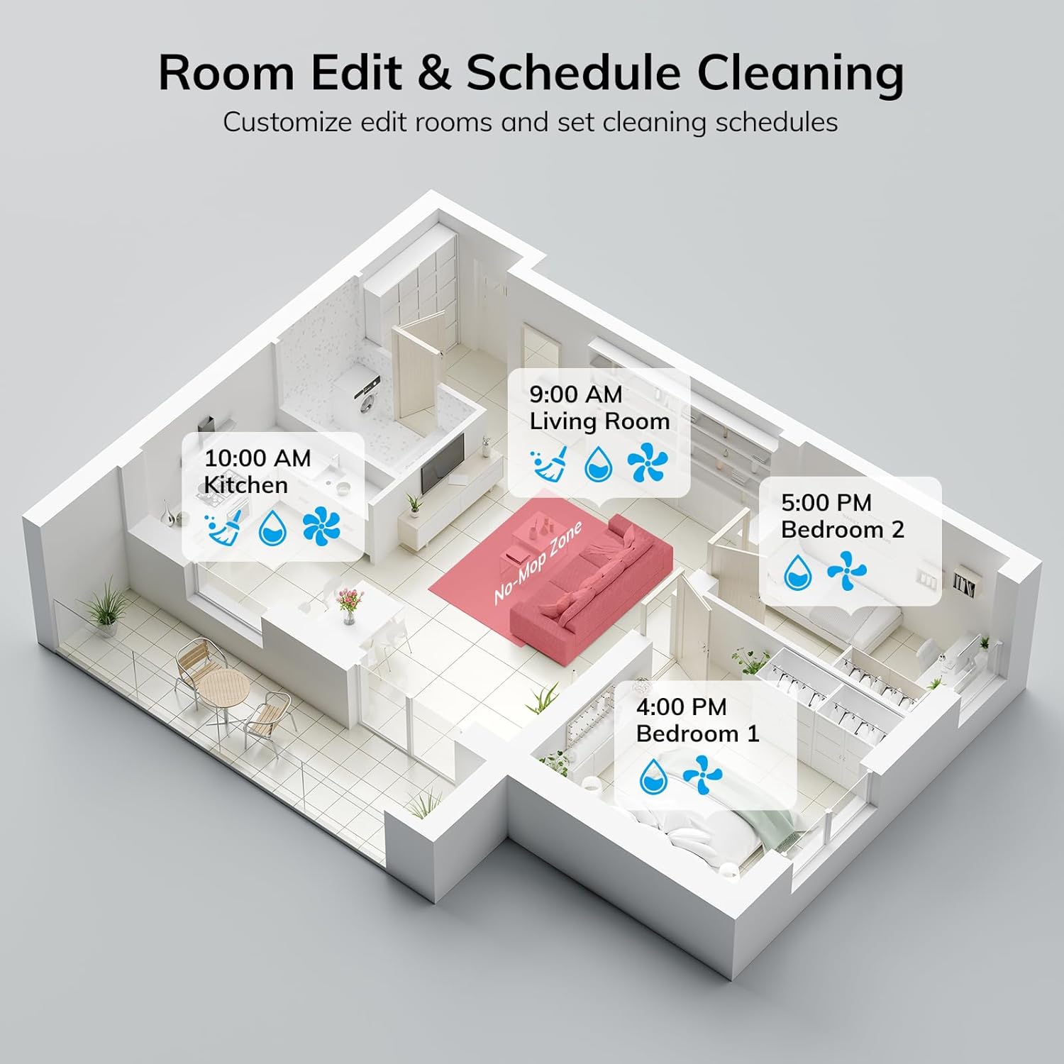 ILIFE A12 Pro Robot Vacuum and Mop Combo, Self Emptying Station for 60 Days, LiDAR Navigation, Home Mapping, No-Go Zones, 2.4G WiFi/App/Alexa/Remote Control, for Hard Floors