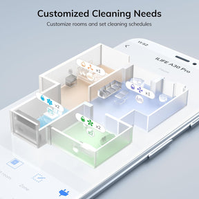 ILIFE A30 Pro Robot Vacuum and Mop, Self Emptying Station for 60 Days, 5000Pa Suction, LiDAR Navigation, No-Go Zones, 2.4G WiFi/App/Alexa/Remote Control, Roller Brush for Carpet, Hard Floors, 110V