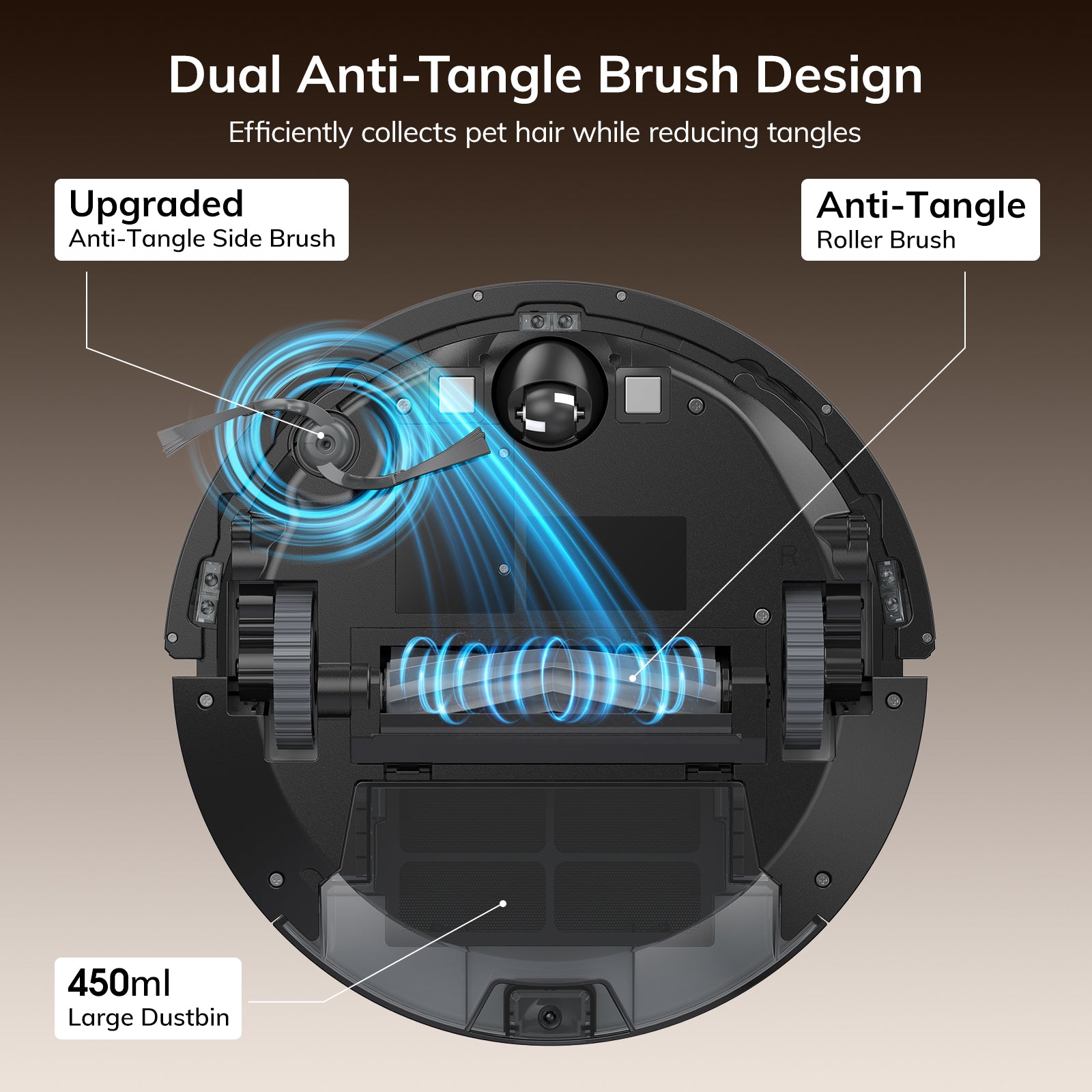 ILIFE A30s Robot Vacuum, 10000Pa Max Suction Power, Lidar Navigation, Home Mapping, No-Go Zone, 150 Mins Max, 2.4G WiFi/App/Alexa/Remote Control, for Hard Floor, Carpet and Pet Hair