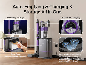 ILIFE S90 Pro - Cordless Stick Vacuum Cleaner with Auto-Empty System