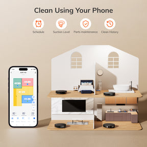 ILIFE V10 Robot Vacuum Cleaner, 5000Pa Strong Suction, Gyro Navigation, 2.4G WiFi/App/Alexa/Remote Control, Self-Charging Robotic Vacuum, Roller Brush for Carpet and Hard Floor, Black