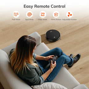 ILIFE V10 Robot Vacuum Cleaner, 5000Pa Strong Suction, Gyro Navigation, 2.4G WiFi/App/Alexa/Remote Control, Self-Charging Robotic Vacuum, Roller Brush for Carpet and Hard Floor, Black