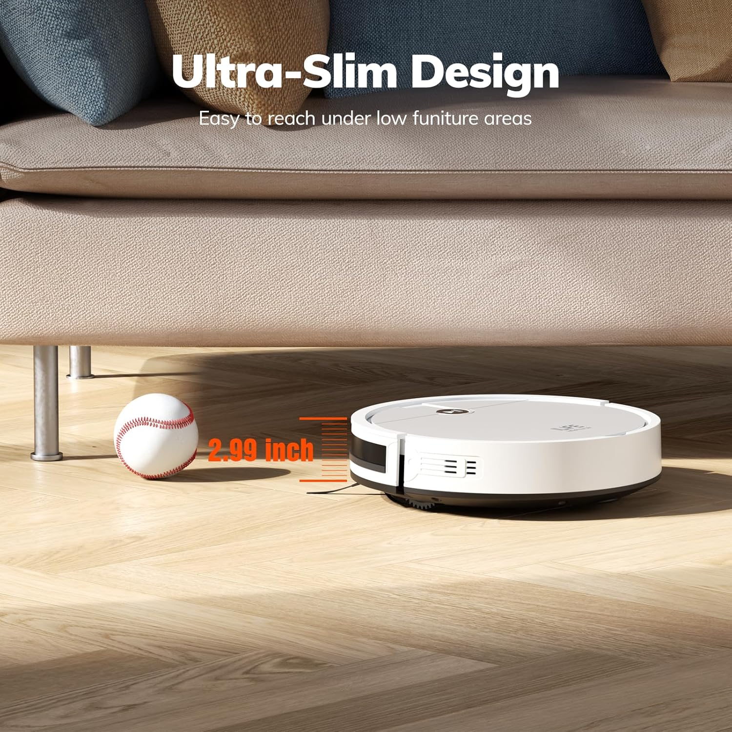 ILIFE V2 Robot Vacuum Cleaner, Tangle-Free Suction, 120 Mins Runtime, Schedule Cleaning, Slim, Quiet, Self-Charging Robotic Vacuum Cleaner, Ideal for Pet Hair and Hard Floors