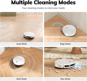 ILIFE V2 Robot Vacuum Cleaner, Tangle-Free Suction, 120 Mins Runtime, Schedule Cleaning, Slim, Quiet, Self-Charging Robotic Vacuum Cleaner, Ideal for Pet Hair and Hard Floors