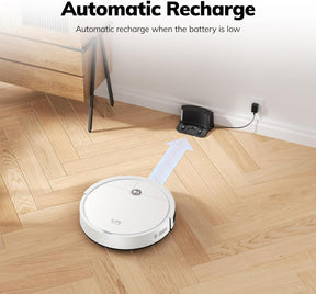 ILIFE V2 Robot Vacuum Cleaner, Tangle-Free Suction, 120 Mins Runtime, Schedule Cleaning, Slim, Quiet, Self-Charging Robotic Vacuum Cleaner, Ideal for Pet Hair and Hard Floors