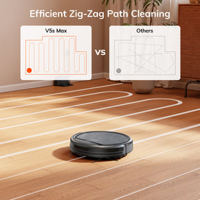 ILIFE V5s Max Robot Vacuum, 4000Pa Max Suction Power, 2.4G WiFi/App/Alexa/Remote Control, Self-Charging Robotic Vacuum Cleaner, for Hard Floors Carpets and Pet Hair