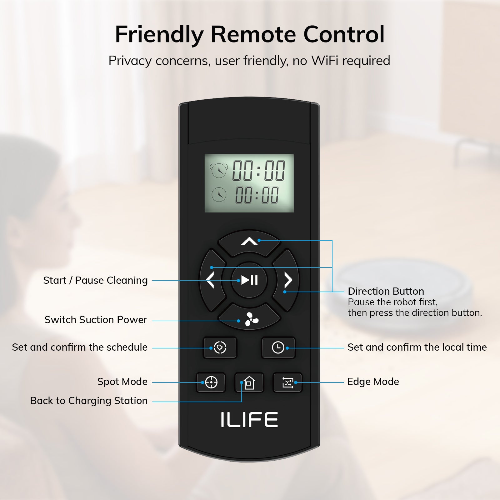 ILIFE V5s Max Robot Vacuum, 4000Pa Max Suction Power, 2.4G WiFi/App/Alexa/Remote Control, Self-Charging Robotic Vacuum Cleaner, for Hard Floors Carpets and Pet Hair