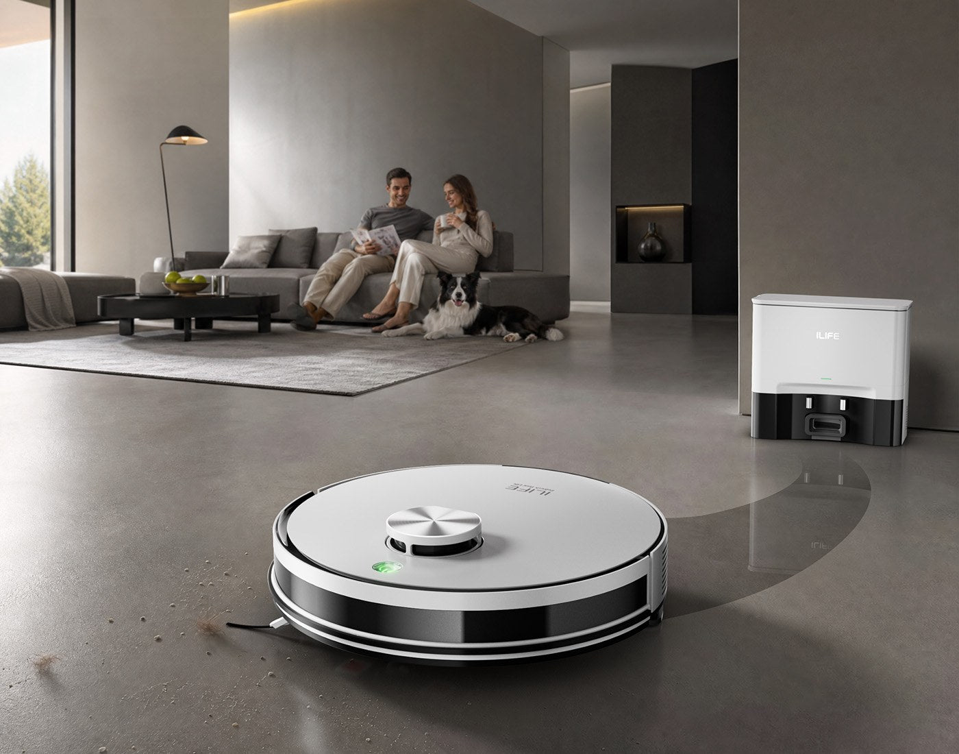 A30 Pro cleaning in a family living room